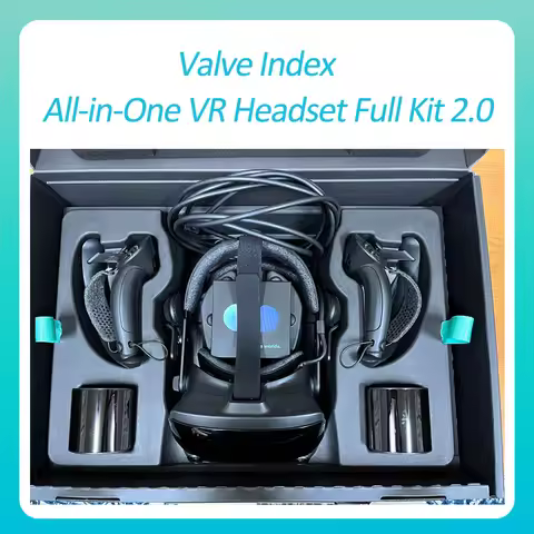 Valve Index All-in-One VR Headset Full Kit 2.0, Game Controller & Base Station, Steam VR Supported