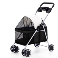 XYPortable Foldable Pet Stroller Dog Trolley Small and Medium-Sized Dogs Dog Outing Pet Portable Cat Stroller
