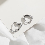 S925 Silver Hollow Heart Shaped Earrings for Women Hypoallergenic Hikaw for Women Piercing Earring S