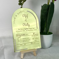 PLAT HANTARAN MAS KAHWIN IJAB QABUL HANTARAN- ACRYLIC & WOOD -DESIGN Cutting