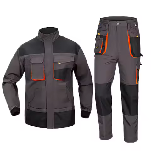 Work Clothes Set Men Jacket Pants Suit Wear-resistant Labor Clothing Tooling Auto Parts Uniforms Wor