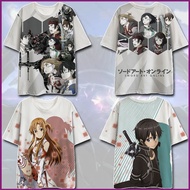 HT Sword Art Online T Shirt Short Sleeve Anime Unisex Tops Casual Loose Fashion Tee Shirt Plus Size 