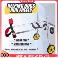 Stainless Steel Puppy Cart Adjustable Pet Dog Cat Wheelchair Walk For Handicapped Doggie SH133