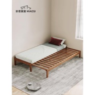 實木單人床90cm可伸縮床架無床頭多功能伸縮沙發床兩用收縮床抽拉