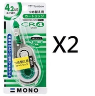 蜻蜓牌 - MONO CR4 修正帶替芯 (4.2mm X 12M) - 2個裝