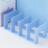 HELIX Divider Book Stand, Bookshelf 4 Grid Desktop Bookends, Stationery Display Sturdy Durable Desk 