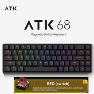 NIPIAO คีย์บอร์ด ATK68 ATKคีย์บอร์ดแม่เหล็ก68คีย์ Esports สวิตช์แม่เหล็กแบบมีสายความเร็วในปุ่มกด PBT