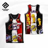 Basketball Jersey Lakers Cavs Jersey Lebron LEBRON JAMES CAVS X LAKERS X HEAT FULL SUBLIMATED JERSEY