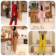 ANUN LADY BLAZER SET CARDI BLAZER + WOMEN'S PANTS 4 COLORS