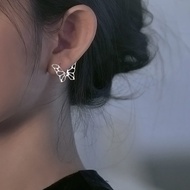 1pc Mori cute elf earrings female Japanese art niche design hollow butterfly buckle earrings