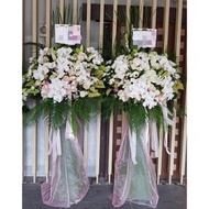 台北市花店 典雅高貴追思喪禮之高架花籃一對~6000元物品所在地台北市