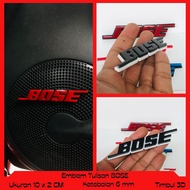 EMBLEM BOSE BUKAN STIKER LOGO AUDIO SPEAKER KEREN VARIASI STIR MOBIL TIMBUL 3D BAHAN FIBERGLASS