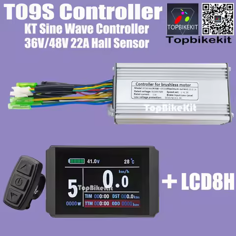 Ebike Motor 500W Controller KT Controller 22A for 36V 500W 48V 500W Motor 9 Mosfet Sine Wave control