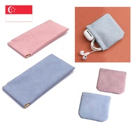 SG Long Small Coin pouch Magnetic Auto Close Leather Earphones Cable Organizer MINI purse Cash Glass