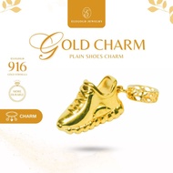 Elegold 916 Gold Charm Golden Shoes Mini | 916 Emas Charm Kasut Mini Kecil | Etnik Cute | Hadiah Gif