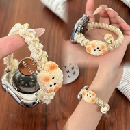 Strap Apple Watch Mi band Huawei 10 Fit 3 4 Pro 4 bracelet style women's chain Strap cute flower bee