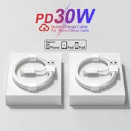 PD 30W USB C Cable For Apple Phone 14 13 12 11 Pro Max Plus pad A To USB-C Data 1M 2M Accessories
