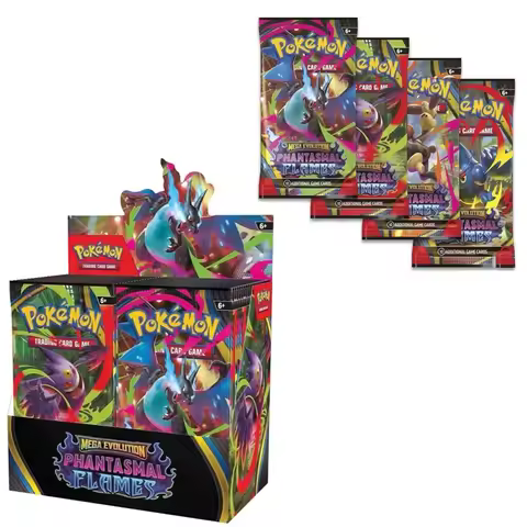360Pcs/Set Poke Card MEGA EVOLUTION PHANTASMAL FLAMES Prismatic Evolutions Black Bolt English Booste