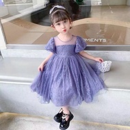[PRINCESS KESLI] 2-11 Tahun Dress Pesta Magenta Bando Anak Perempuan Gaun Pita Party Ulang Tahun