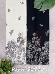 Kain Rayon Silky Premiun Motif Bunga 90970 Per 0.5Meter Rayon Silky Motif Premium