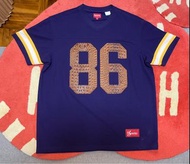 🈹🈹🈹 SUPREME FAUX CROC FOOTBALL JERSEY SIZE XL Purple box hoodie tee descendant tee