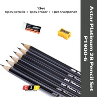 Astar Platinum 2B Pencil Set P1900-6 (Value Pack)