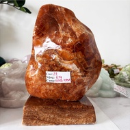 Orange-red stone tree and stone pillar, 27cm high, weighs 6kg, from An An feng shui stone workshop