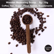 Espresso Coffee Walnut Wooden Measuring Scoop Spoon Portable for Coffee Beans Powder 8gram 10gram