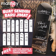DIY Cermin Kahwin PANJANG - wedding mirror / cermin bulat /  welcome board / stiker cermin