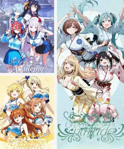 Genki Parade Vol 3 Vol 4 Vol 5 Genki Academy Anime Girls Trading Cards Booster Box School Theme Coll