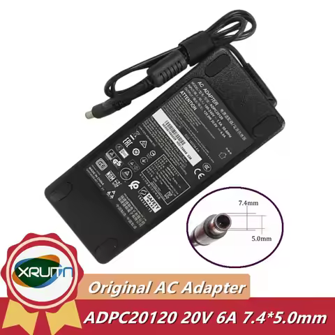 Original ADPC20120 20V 6A 120W AC Power Adapter for AOC AG322QC4 Curved Monitor BENQ EX3203R EX3501R