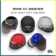 Motorcycle MHR III DESIGN HELMET BRAND MTR HELMET KURA HALF CUT STENG WITH VISOR (NOT OE MHR)