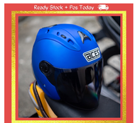( Matte Blue / Matt Biru ) V2 Aces Premium R2 Motorcycle Helmet / Topi Keledar Motor / Helmet Murah