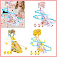 uppertiout DIY Electric Small Duck Climbing Ladder Race Track Toys Duck Roller Coaster