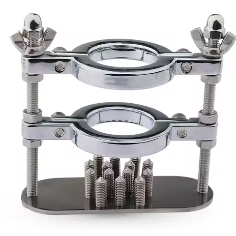 Stainless Steel stimulate Scrotum Device BDSM Ball Crusher Stretcher Slave Training CBT Gay Toys