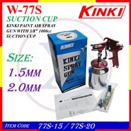 W-77S KINKI PAINT AIR SPRAY GUN WITH 3/8" 1000cc SUCTION CUP NOZZLE SIZE: 77S-15 1.5mm / 77S-20 2.0m