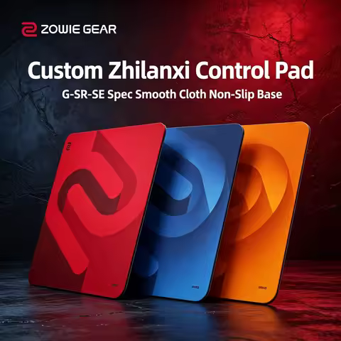 Custom G-SR-SE Spec "Zhilanxi" Control Pad – Neutral Smooth Cloth, Stitched Edge, Non-Slip Base, CS2