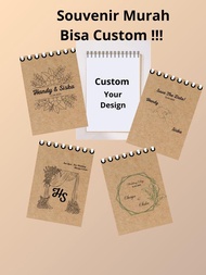 Buku Catatan KECIL A7 Notes KRAFT COKLAT POLOS TIDAK GARIS/ Souvenir Murah Aesthetic / Notes Bisa Cu