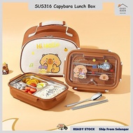 316 Stainless Steel Capybara Lunch Box Leakproof Bento Box Insulated Lunch Box