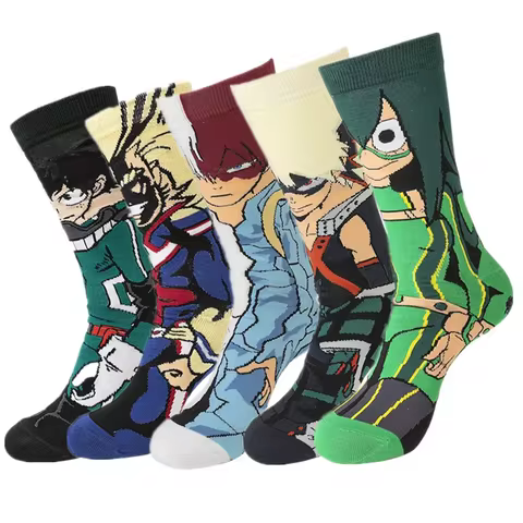 Anime My Hero Academia Midoriya Izuku Bakugou Katsuki Todoroki Shoto Cosplay Costume Socks Adult uni