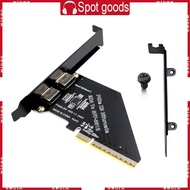 WIN PCIeX8 Gen4x4 to 2 Port Oculink SFF 8611 8612 Expansion Adapter Need Support PCIE X4X4 for Fast 