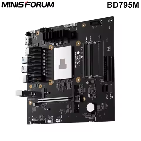 2025 New MINISFORUM BD795M AMD Ryzen 9 7945HX NAS Motherboard, 2*DDR5 2*NVMe 2*SATA3.0 PCIe4.0 x16 G