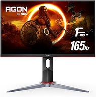 AOC Q27G2S 27" Gaming Monitor, QHD 2K 2560x1440, 165Hz 1ms, G-SYNC Compatible, Height Adjustable, 3-