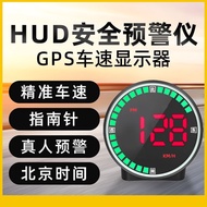 Speed Measurement Car Colorful HUD Display Vehicle Speed Beijing Time Compass Driving Safety Warning