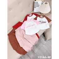 (DDSHOP) 2024 TEE SHIRT SET CARGO PANTS BABYGIRL KIDS