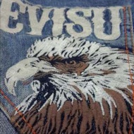 （含運） EVISU 老鷹刺繡稀有絕版二手牛仔單寧褲