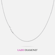 LAZO DIAMOND 375/9K White Gold Wheat Style Chain Necklace