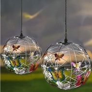 1pc Colorful Butterfly Solar Earth Lights - Decorative Hanging LED Lights With Vibrant Garden Design