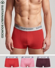 Superdry Organic Cotton Trunk Triple Pack - Burgundy/Red/Pink