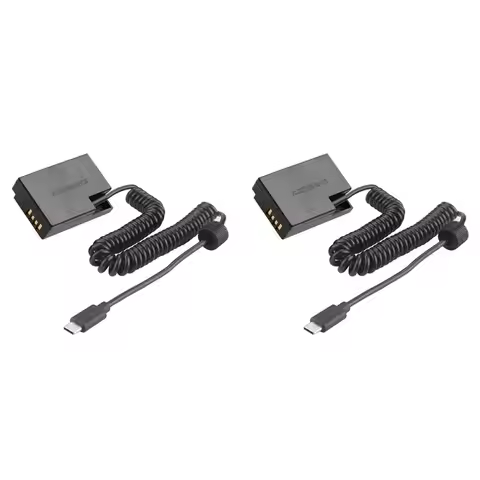 FULL-2X ACK-E18 DR-E18 LP-E17 Dummy Battery Type-C Power Coupler For Canon EOS 200D 200D II 250D 750